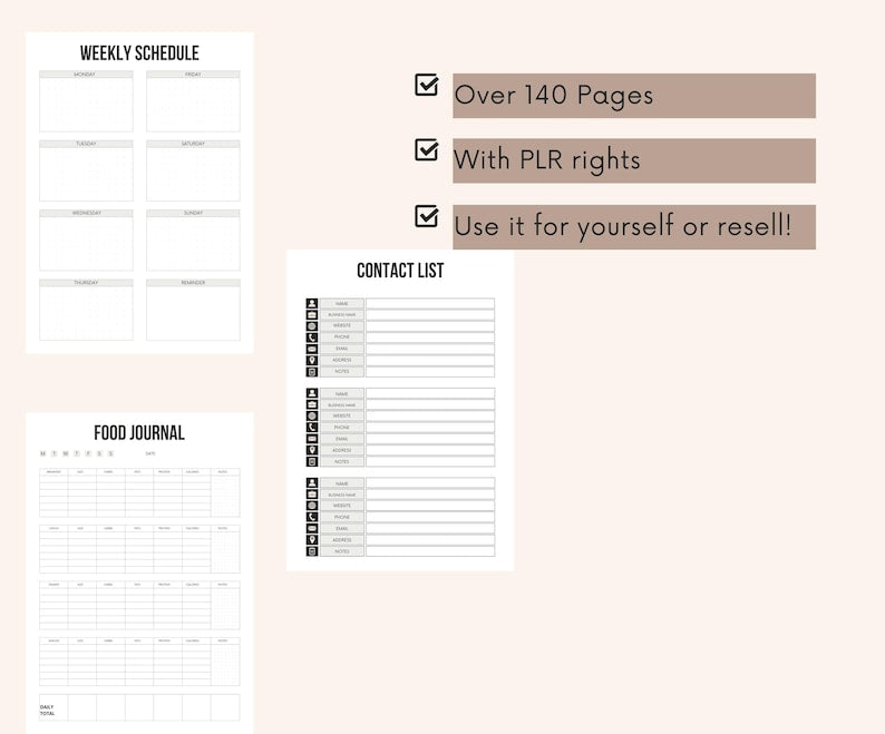 PLR ADHD Planner, Plr Planners, MRR Digital Planner, Plr Journal, Plr Digital Product, Dfy Content, Plr Notebook, Mrr Digital Products