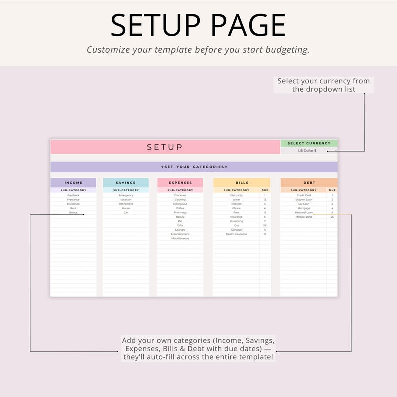 PLR Monthly Budget Spreadsheet | 15 Tab Google Sheets Budget Template | Monthly Budget Planner with Expense Tracker | Private Label Rights