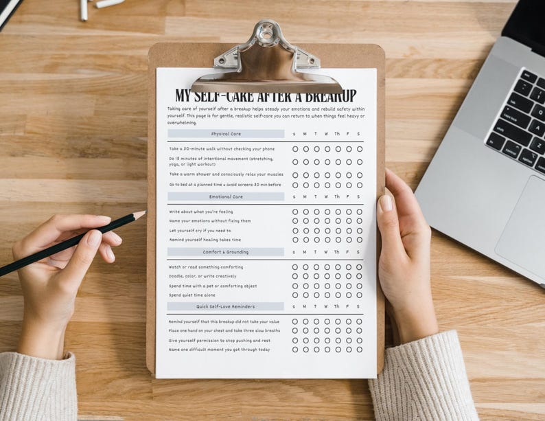 PLR Breakup Recovery Workbook for Commercial Use, Printable and Editable Template | Heal from Relationship Journal