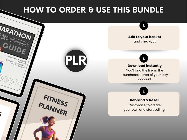 Fitness Bundle with MRR & PLR Ready To Resell, PLR Fitness Planners and Fitness Ebooks, Weight Loss Journal, High Protien Snacks Guide